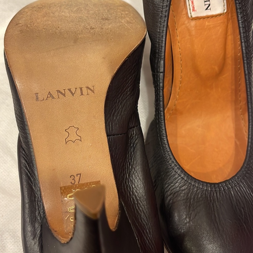 Lanvin Black Leather Heels - Picture 3 of 4